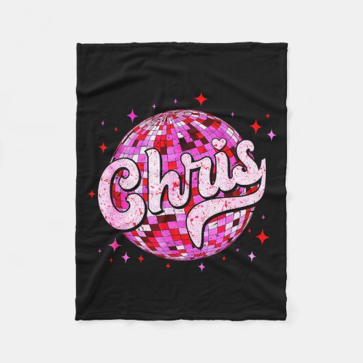Groovy Chris First Name D I Love Chris Tees Meme  Fleece Deken (Voorkant)