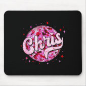 Groovy Chris First Name D I Love Chris Tees Meme Muismat (Voorkant)