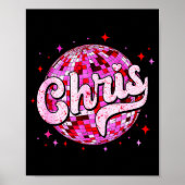 Groovy Chris First Name D I Love Chris Tees Meme Poster (Voorkant)