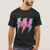 Groovy Chris Lightning Bolt Checkered I Love Meme T-shirt (Voorkant)