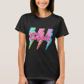 Groovy Chris Lightning Bolt Checkered I Love Meme T-shirt (Voorkant)