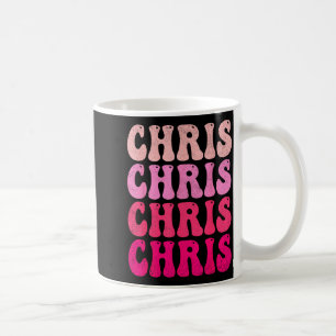Groovy Chris Voornaam D I Love Chris T-shirts Meme Koffiemok