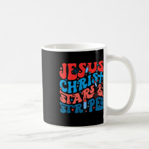 Groovy Christelijk Jesus Christ Stars Stripes 4e v Koffiemok