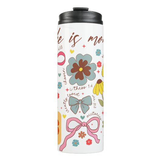 Groovy Christian She Is Mom Design Thermosbeker (Voorkant)