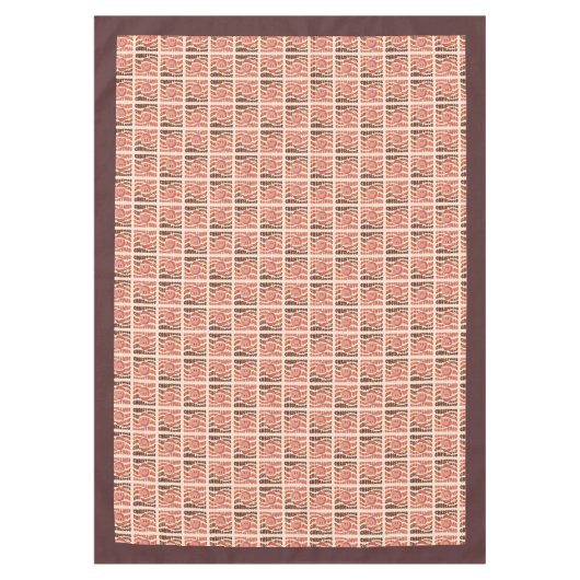 Groovy Christmas 70s Pastel Smiling Emoji Funky Tafelkleed (Voorkant)