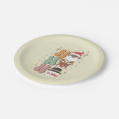 Groovy Christmas Black Santa Rendier Snowman Ho Papieren Bordje (Gekanteld)