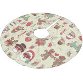 Groovy Christmas Black Santa Snowman Rendier Kerstboom Rok (Gekanteld)