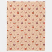 Groovy Christmas Blanket Retro Pastel Holiday Vibe Fleece Deken (Voorkant)