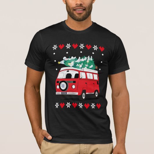 groovy christmas car t-shirt (Voorkant)