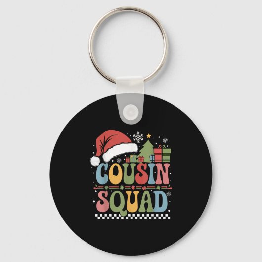 Groovy Christmas Cousin Squad Xmas Matching Boys G Sleutelhanger (Voorkant)