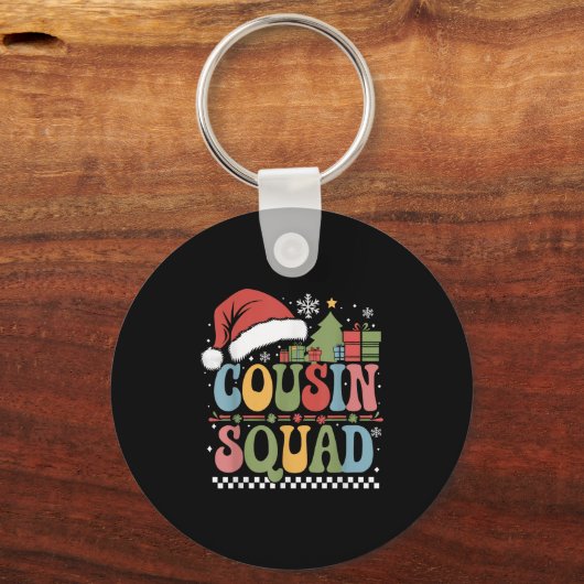 Groovy Christmas Cousin Squad Xmas Matching Boys G Sleutelhanger (Voorkant)