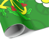 Groovy Christmas Happy Face Kerstman 1970 Cadeaupapier (Rol Hoek)