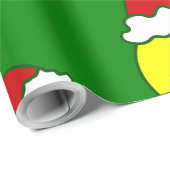 Groovy Christmas Happy Face Santa Druppelt Cadeaupapier (Rol Hoek)