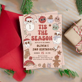 Groovy Christmas Hippie Santa Verjaardag uitnodigi Kaart