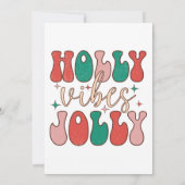 Groovy Christmas Holly Jolly Vibes Retro Happiness Kaart (Achterkant)