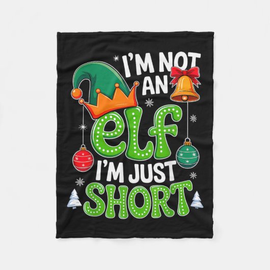 Groovy Christmas is geen elf, maar een kort kerstp Fleece Deken (Voorkant)