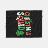 Groovy Christmas Squad Kerstboom Familie Matching Fleece Deken (Voorkant (Horizontaal))