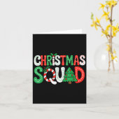 Groovy Christmas Squad Kerstboom Familie Matching Kaart (Gele Bloem)