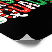 Groovy Christmas Squad Kerstboom Familie Matching  Poster (Hoek)