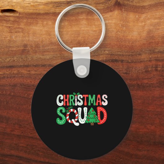 Groovy Christmas Squad Xmas Tree Family Matching P Sleutelhanger (Voorkant)
