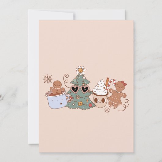 Groovy Christmas Sweet One 1e verjaardagsfeestje Kaart (Achterkant)