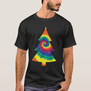 Groovy Christmas Tie Dye Tree Tye Die T-shirt Top