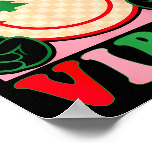 Groovy Christmas Vibes Happy Christmas Day For Men Poster (Hoek)