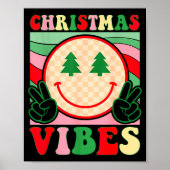 Groovy Christmas Vibes Happy Christmas Day For Men Poster (Voorkant)