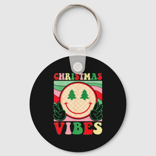 Groovy Christmas Vibes Happy Christmas Day For Men Sleutelhanger (Voorkant)