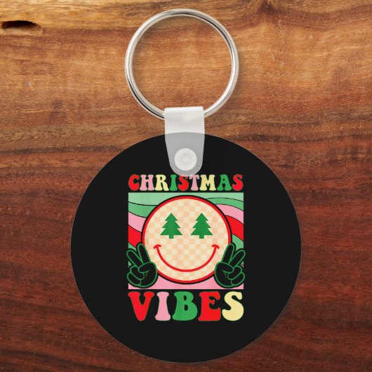 Groovy Christmas Vibes Happy Christmas Day For Men Sleutelhanger (Voorkant)