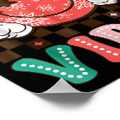 Groovy Christmas Vibes Happy Smile Face Xmas Holid Poster (Hoek)