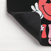 Groovy Christmas Vibes Smile Face Santa Hat Xmas T Muismat (Hoek)