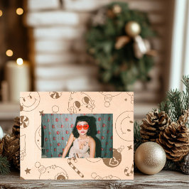 Groovy Christmas Wooden Gegraveerde Lijstjes