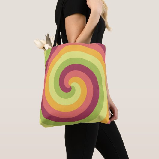 Groovy Citrus Swirl Tote Bag (Dichtbij)