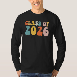 Groovy Class Of 2026 Senior Junior 12th Grade Back T-shirt