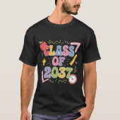 groovy Class of 2037 Grow With Me, terug naar scho T-shirt (Voorkant)