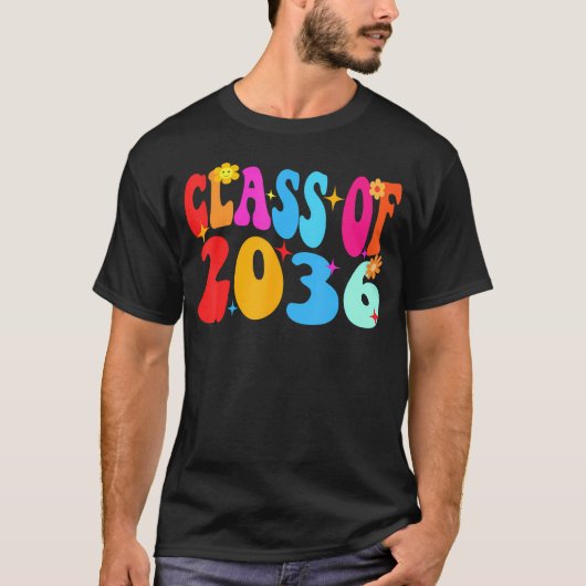 Groovy Class van 2036 groeien met mij eerste dag v T-shirt (Voorkant)
