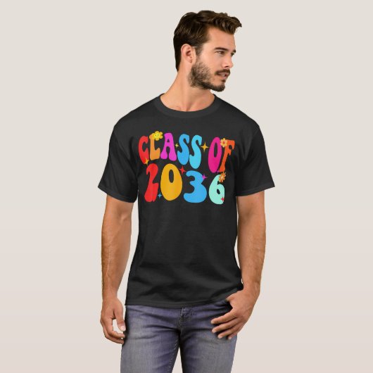 Groovy Class van 2036 groeien met mij eerste dag v T-shirt (Voorkant volledig)