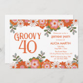 Groovy Classic Hippie Flora Leaf Verjaardag Kaart (Voorkant / Achterkant)
