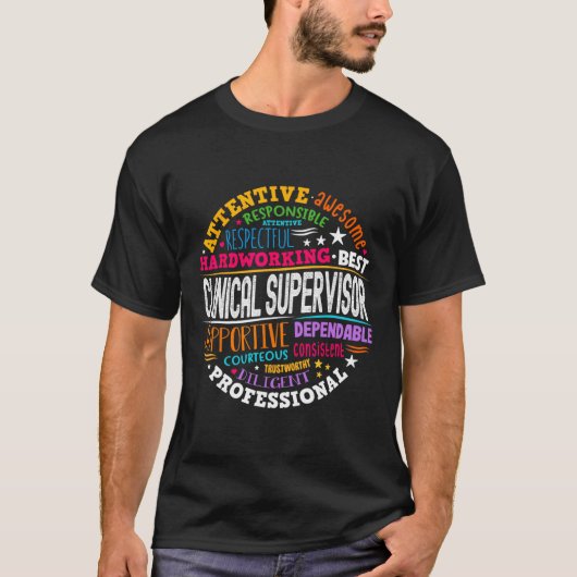 Groovy Clinical Supervisor Appreciation Health Wor T-shirt (Voorkant)