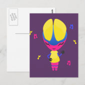 Groovy CMYK Robot Briefkaart (Voorkant / Achterkant)