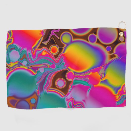 Groovy Color Burst Golfhanddoek (Horizontaal)