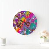 Groovy Color Burst Grote Klok (Huis)