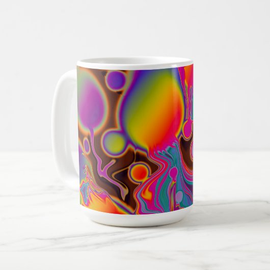 Groovy Color Burst Koffiemok (Voorkant links)