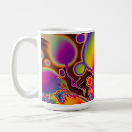 Groovy Color Burst Koffiemok (Links)