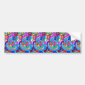 groovy colored hippie style bumper sticker (Voorkant)