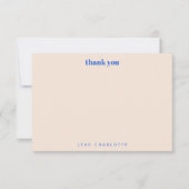 Groovy Colorful Abstract Blue Custom Bat Mitzvah Bedankkaart (Voorkant)