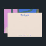 Groovy Colorful Abstract Blue Custom Bat Mitzvah Bedankkaart<br><div class="desc">Groovy Colorful Abstract Blue Custom Bat Mitzvah Hartelijk dank</div>