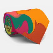 Groovy Colorful Abstract Swirly Camouflage Stropdas (Opgerold)