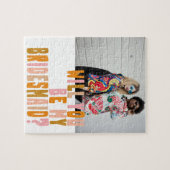 Groovy Colorful Bridesmaid Photo proposal Kaart Legpuzzel (Horizontaal)